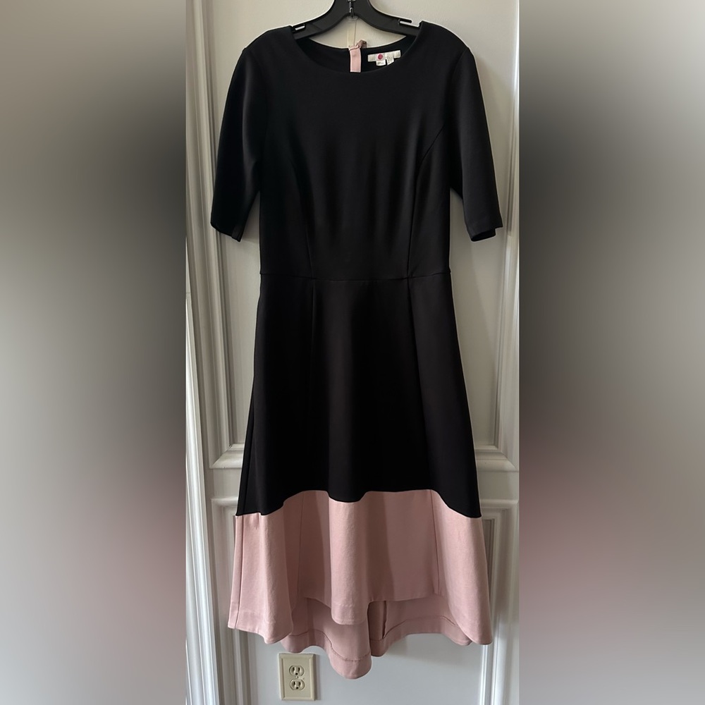 EUC Boden Wren Ponte Midi Black & Milkshake Dress Size 8 (orig $128)